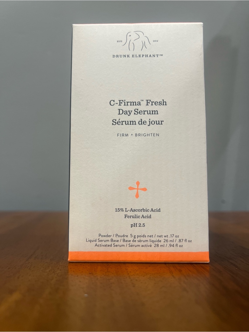 Drunk Elephant C-Firma Fresh Day Serum - White with Orange Accent